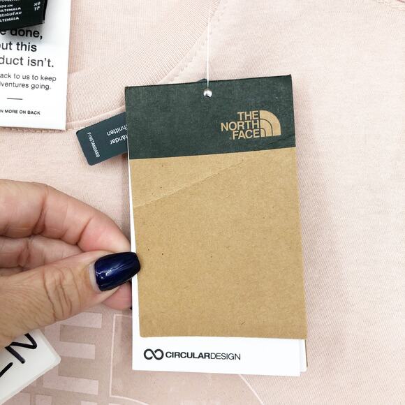 The North Face Womens Half Dome Logo Tee XS Pink Moss Short Sleeve NWT - Picture 9 of 12